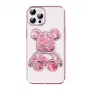 iLike Apple iPhone 15 Pro Max Silicone Case Print Desire Bear Pink
