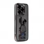 iLike Apple iPhone 14 Pro Max Silicone Case Print Desire Rabbit Black