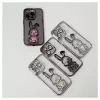 iLike Apple iPhone 14 Pro Max Silicone Case Print Desire Rabbit Purple