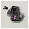 iLike Apple iPhone 15 Pro Silicone Case Print Desire Rabbit Purple