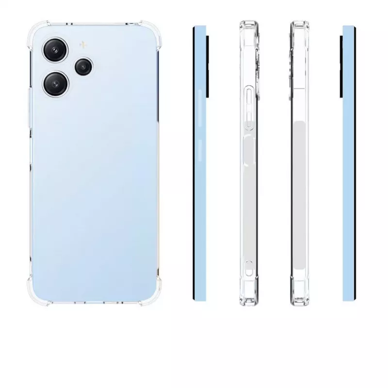 Evelatus Xiaomi Redmi 12 Military Shockproof Silicone Case Transparent