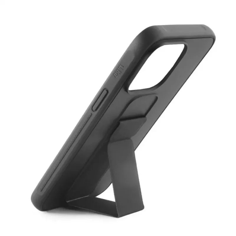 iLike Apple iPhone 13 Silicone Case with Stand Black