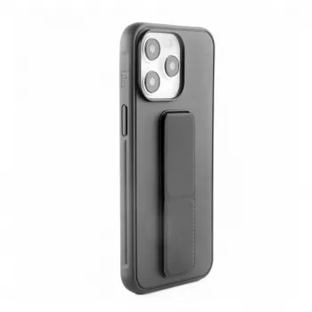 iLike Apple iPhone 14 Pro Silicone Case with Stand Black
