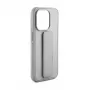 iLike Apple iPhone 15 Silicone Case with Stand Silver