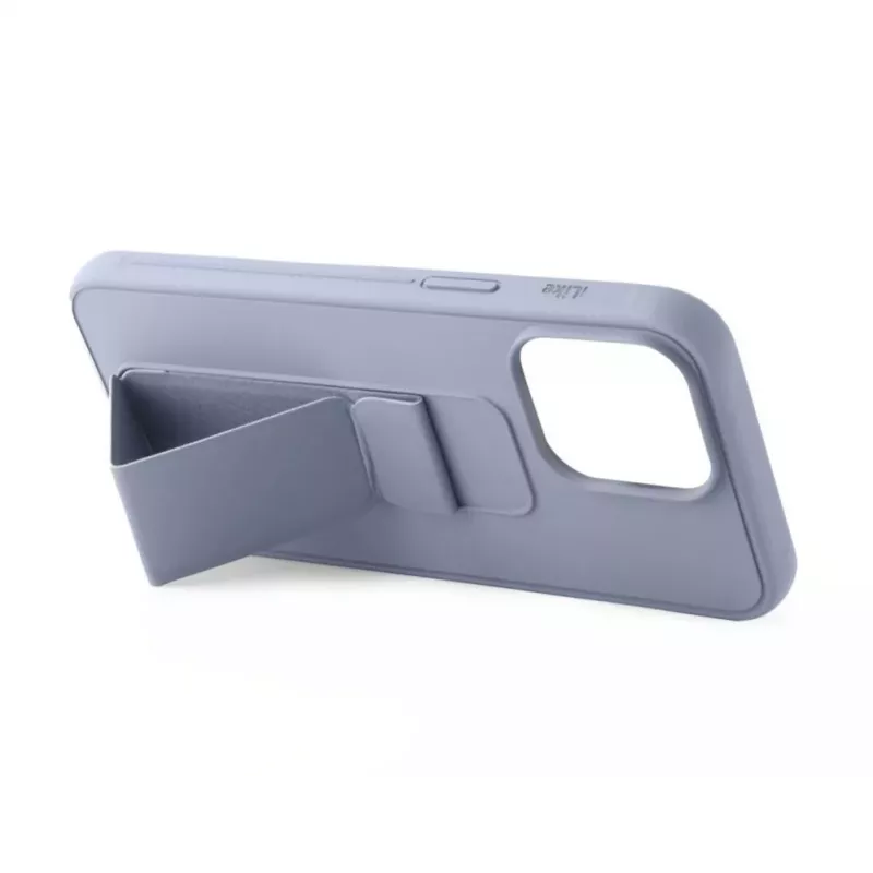 iLike Apple iPhone 15 Silicone Case with Stand Purple