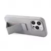 iLike Apple iPhone 15 Pro Silicone Case with Stand Silver