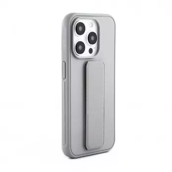 iLike Apple iPhone 15 Pro Silicone Case with Stand Silver
