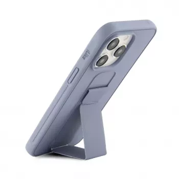 iLike Apple iPhone 15 Pro Silicone Case with Stand Purple