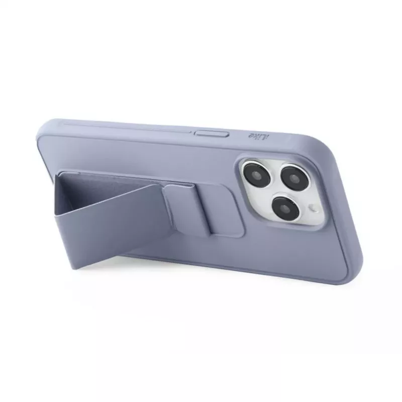 iLike Apple iPhone 15 Pro Silicone Case with Stand Purple