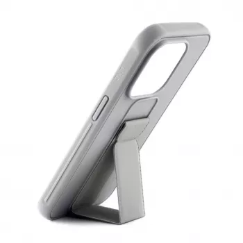 iLike Apple iPhone 15 Plus Silicone Case with Stand Silver