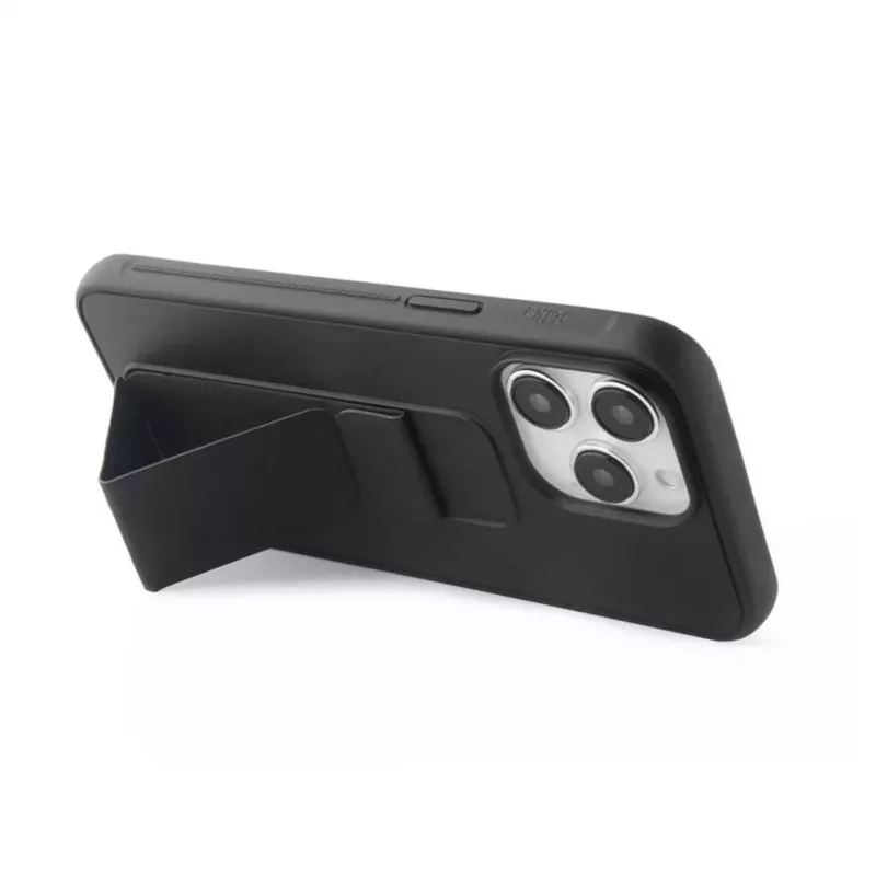 iLike Apple iPhone 15 Pro Max Silicone Case with Stand Black