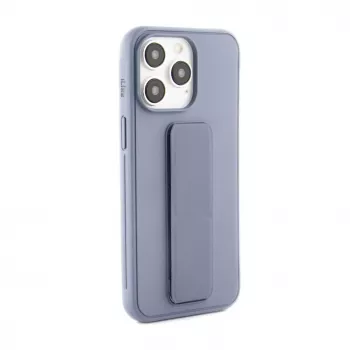 iLike Apple iPhone 15 Pro Max Silicone Case with Stand Purple