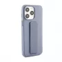 iLike Apple iPhone 15 Pro Max Silicone Case with Stand Purple