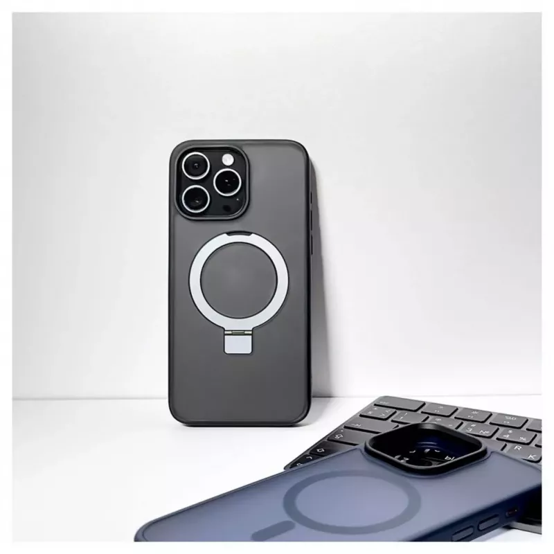 iLike Apple iPhone 15 Pro Max Kickstand Case with MagSafe Black