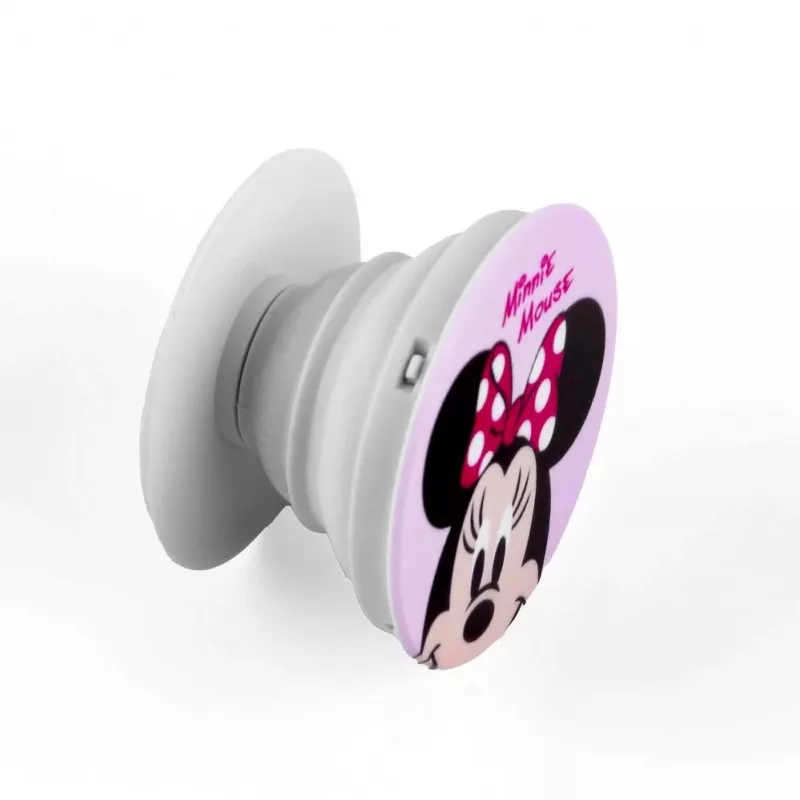 iLike Universal Pop Holder Minni Mouse - Phone Grip & Stand, Disney Minnie Mouse Design, Collapsible, 360° Rotation, Strong Adhesive