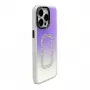 iLike Apple iPhone 14 Laser Shell Square Back Cover - Transparent with Iridescent Pattern