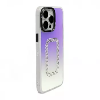 iLike Apple iPhone 15 Pro Laser Shell Square Back Cover - Iridescent Clear