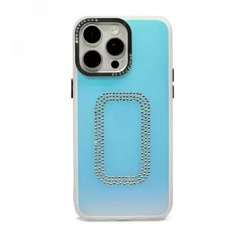 iLike Apple iPhone 15 Pro Max LASER SHELL Square Back Cover - Iridescent