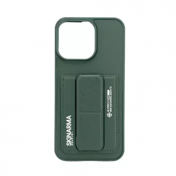 iLike Apple iPhone 15 Pro Max Leather Hidden Pocket Stand Cover Green