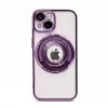 iLike Apple iPhone 15 Pro Max IH MagSafe Hidden Stand Cover Purple