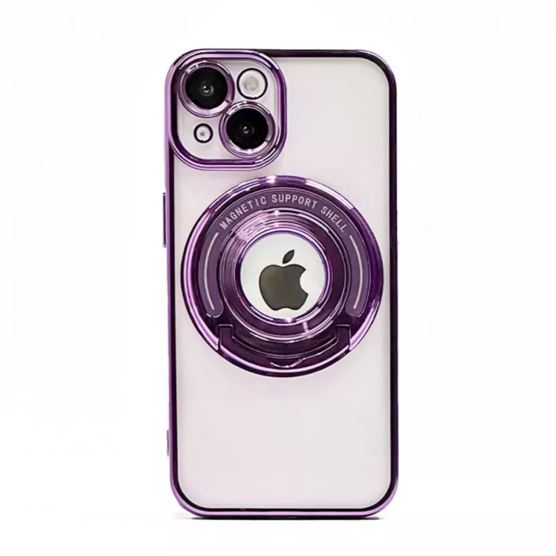 iLike Apple iPhone 15 Pro Max IH MagSafe Hidden Stand Cover Purple
