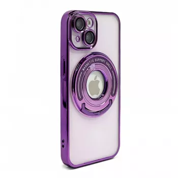 iLike Apple iPhone 15 Pro Max IH MagSafe Hidden Stand Cover Purple