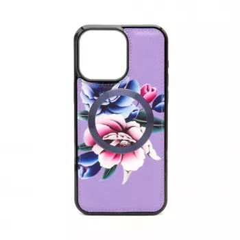 Evelatus Apple iPhone 15 Pro Max Wallet and Slim Cover Case Purple
