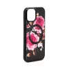 Evelatus Apple iPhone 14 Leather Case Zipper Design Flower Black