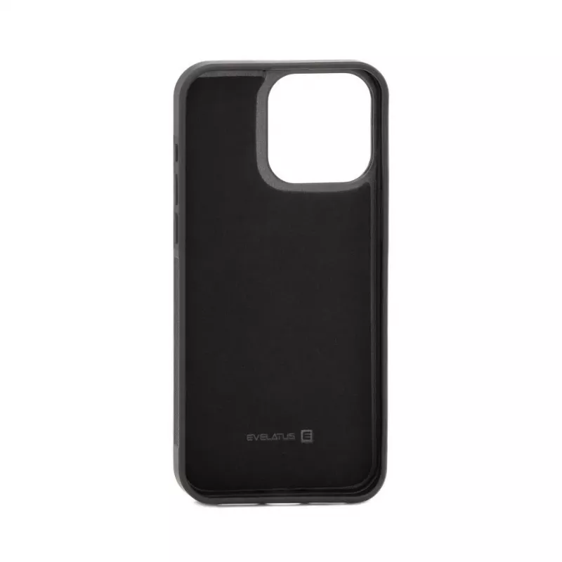 Evelatus Apple iPhone 14 Pro Leather Case Zipper Design Flower Black