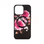 Evelatus Apple iPhone 14 Pro Max Leather Case Zipper Design Flower Black