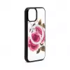 Evelatus Apple iPhone 15 Leather Case Zipper Design Flower White