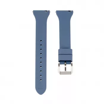 Connect 22mm T-Buckle Silicone Loop Watch Strap (130mm M/L) Blue