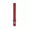 Connect 20mm Flat Head Leather - Silicone Loop Magnetic Watch Strap (130mm M/L) Wine Red