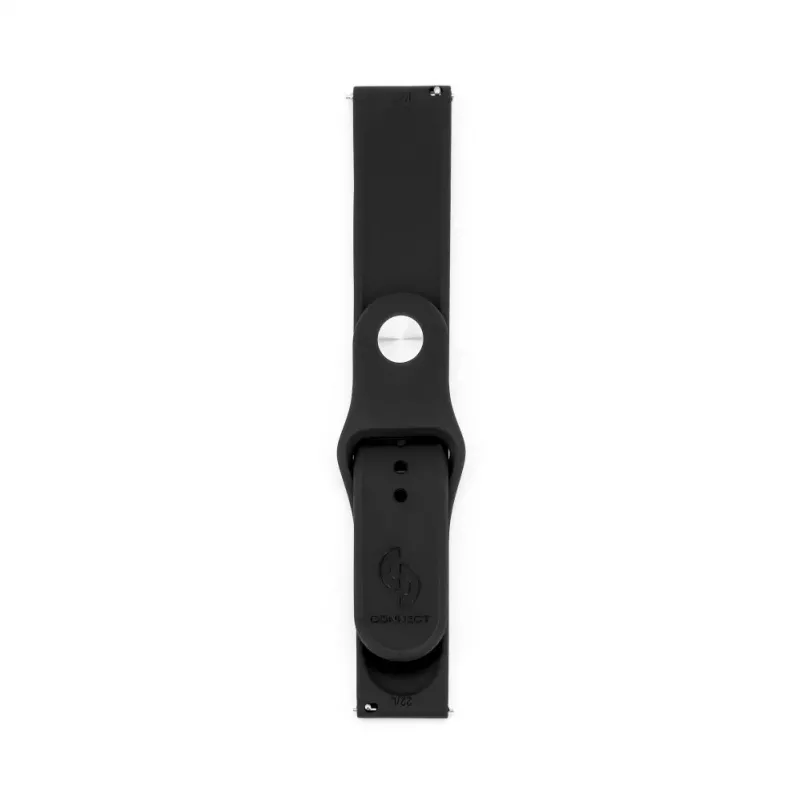 Connect 22mm Silicone Loop Watch Strap (S/M 110mm) Black