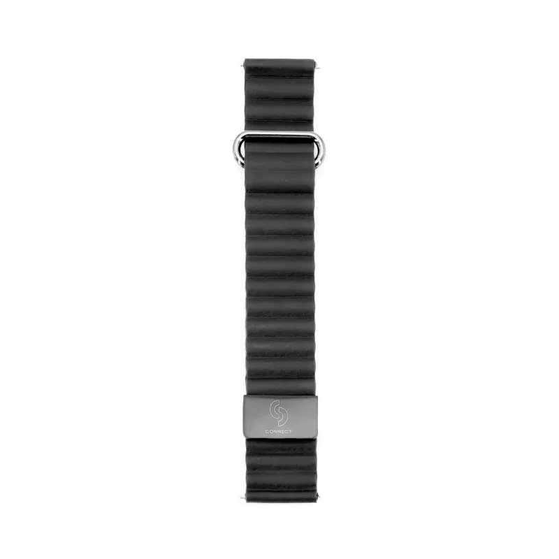 Connect 20mm Cortical Back Buckle Magnetic Suction Watch Strap (130mm M/L) Black