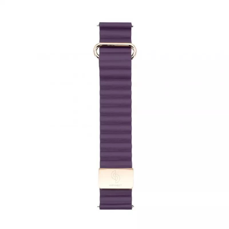 Connect 20mm Genuine Leather Watch Strap with Magnetic Clasp - Crimson Cherry (130mm M/L)