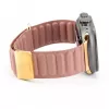 Connect Watch 42/44/45mm Premium Synthetic Cortical Leather Magnetic Suction Loop Strap Rose Pink