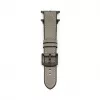 Connect Watch 38/40/41mm Silicone Patch Leather Watch Strap (132mm M/L) Silver
