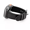 Connect Watch 42/44/45mm Silicone Patch Leather Watch Strap (132mm M/L) Black