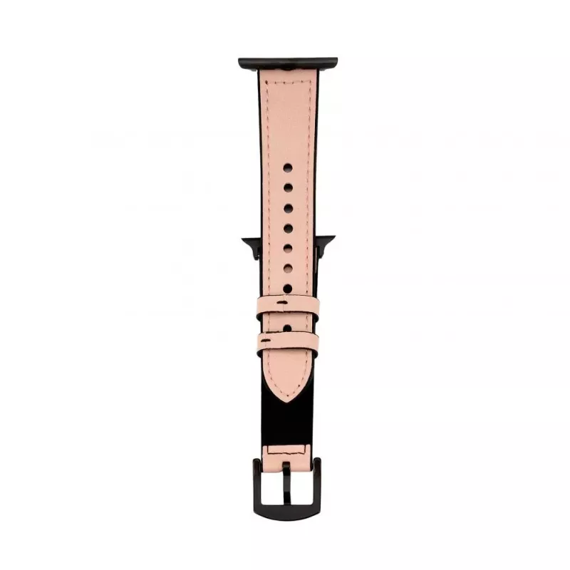 Connect Watch 42/44/45mm Silicone Patch Leather Watch Strap (132mm M/L) Pink Sand