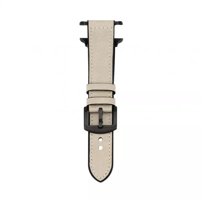 Connect Watch 42/44/45mm Silicone Patch Leather Watch Strap (132mm M/L) White