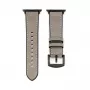 Connect Watch 42/44/45mm Silicone Patch Leather Watch Strap (132mm M/L) Silver