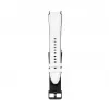 Connect 20mm Silicone Patch Leather Watch Strap (130mm M/L) White