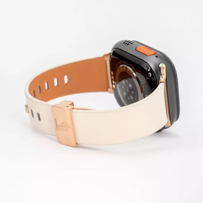 Connect Watch 38/40/41mm Single Loop Buckle Leather Watch Strap White