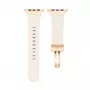 Connect Watch 38/40/41mm Single Loop Buckle Leather Watch Strap White