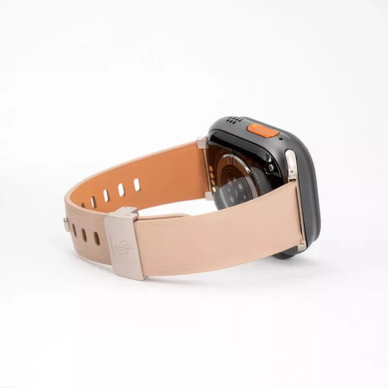 Connect Watch 38/40/41mm Single Loop Buckle Leather Watch Strap Rose Pink