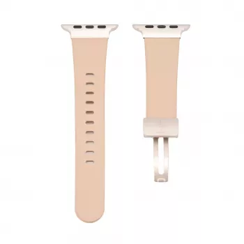Connect Watch 38/40/41mm Single Loop Buckle Leather Watch Strap Rose Pink