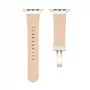 Connect Watch 38/40/41mm Single Loop Buckle Leather Watch Strap Rose Pink