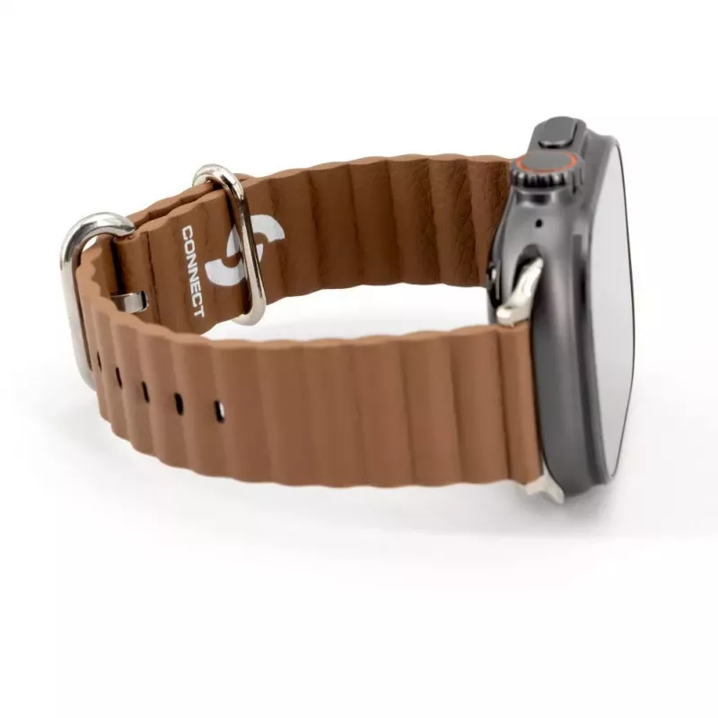 Connect Watch 38/40/41mm Marine Leather Watch Strap Brown