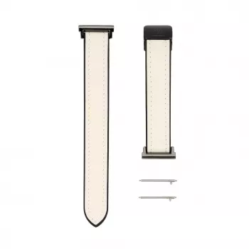 Connect 20mm Silicone Leather Watch Straps with Magnetic White